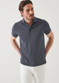 PATRICK ASSARAF Pima Cotton Stretch Printed Polo|Men Polos