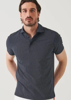 PATRICK ASSARAF Pima Cotton Stretch Printed Polo|Men Polos