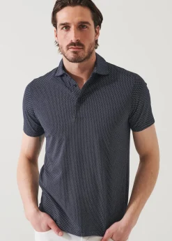 PATRICK ASSARAF Pima Cotton Stretch Printed Polo|Men Polos