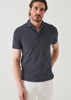 PATRICK ASSARAF Pima Cotton Stretch Printed Polo|Men Polos