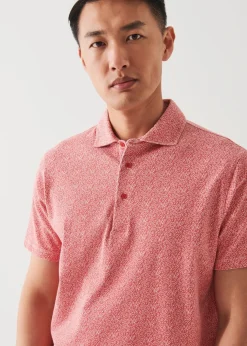PATRICK ASSARAF Pima Cotton Stretch Printed Polo|Men Polos