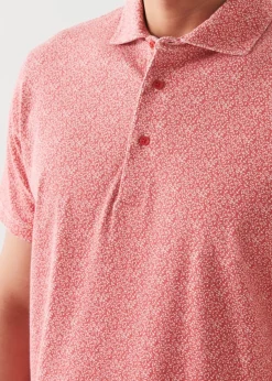 PATRICK ASSARAF Pima Cotton Stretch Printed Polo|Men Polos