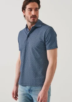 PATRICK ASSARAF Pima Cotton Stretch Printed Polo|Men Polos
