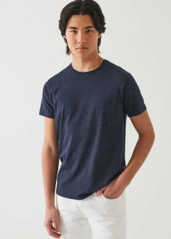 PATRICK ASSARAF Pima Cotton Stretch Printed T-Shirt|Men T-Shirts
