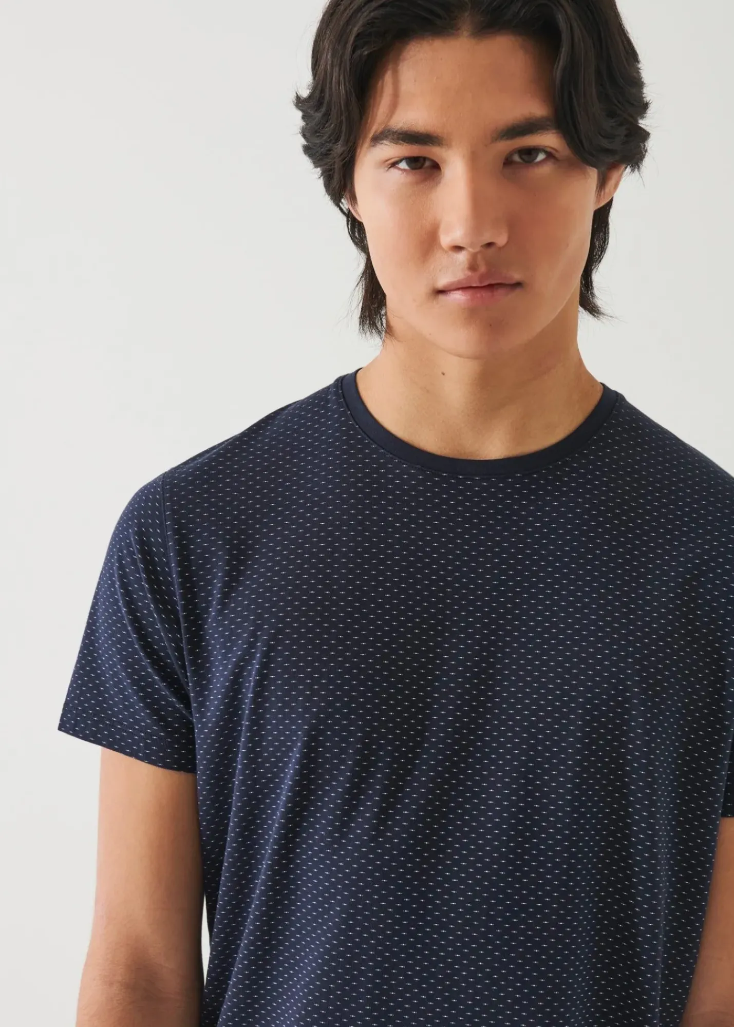 PATRICK ASSARAF Pima Cotton Stretch Printed T-Shirt|Men T-Shirts