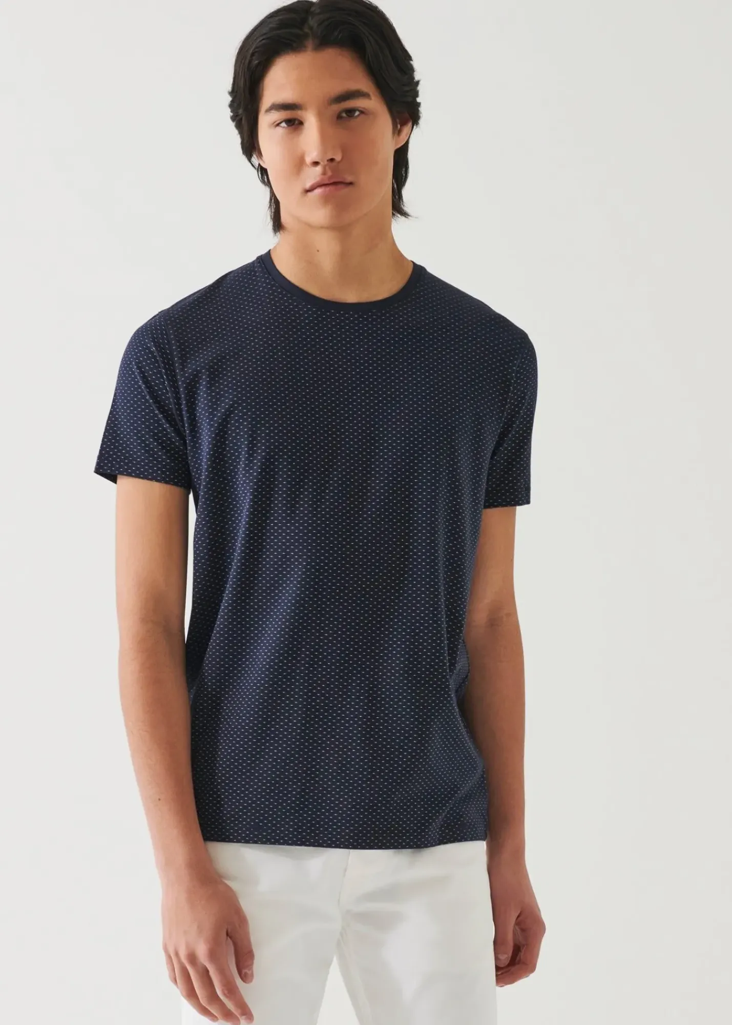 PATRICK ASSARAF Pima Cotton Stretch Printed T-Shirt|Men T-Shirts