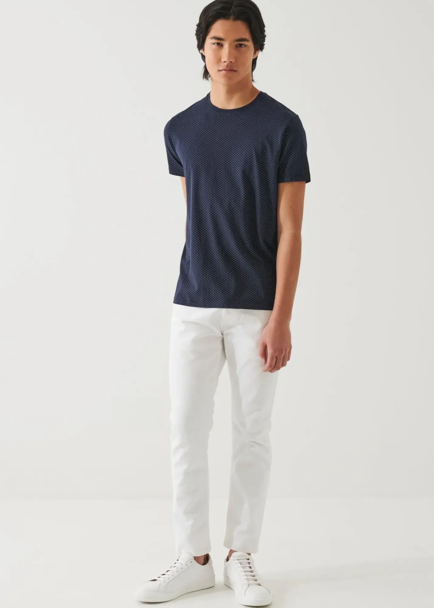 PATRICK ASSARAF Pima Cotton Stretch Printed T-Shirt|Men T-Shirts