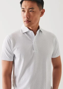 PATRICK ASSARAF Pima Cotton Stretch Printed Polo|Men Polos