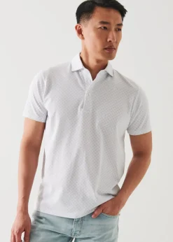 PATRICK ASSARAF Pima Cotton Stretch Printed Polo|Men Polos