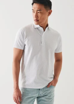 PATRICK ASSARAF Pima Cotton Stretch Printed Polo|Men Polos