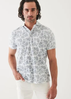 PATRICK ASSARAF Pima Cotton Stretch Printed Polo|Men Polos