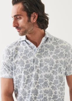 PATRICK ASSARAF Pima Cotton Stretch Printed Polo|Men Polos
