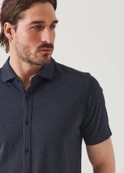 PATRICK ASSARAF Pima Cotton Stretch Printed Shirt|Men Shirts