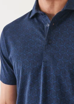 PATRICK ASSARAF Pima Cotton Stretch Printed Polo|Men Polos