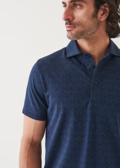 PATRICK ASSARAF Pima Cotton Stretch Printed Polo|Men Polos