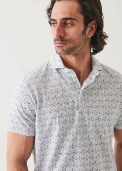 PATRICK ASSARAF Pima Cotton Stretch Printed Polo|Men Polos