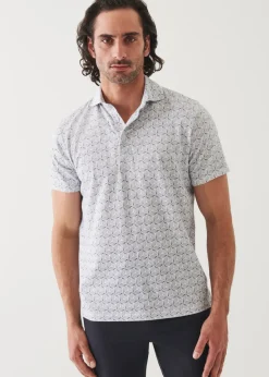 PATRICK ASSARAF Pima Cotton Stretch Printed Polo|Men Polos