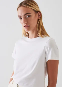 PATRICK ASSARAF Pima Cotton Stretch Slim T-Shirt|Women T-Shirts