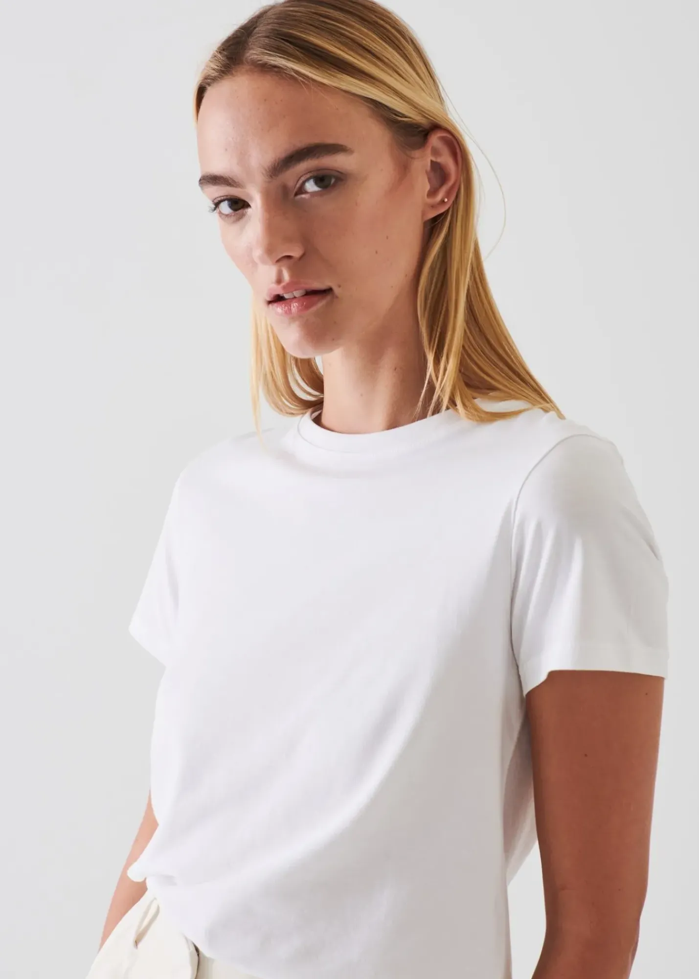 PATRICK ASSARAF Pima Cotton Stretch Slim T-Shirt|Women T-Shirts
