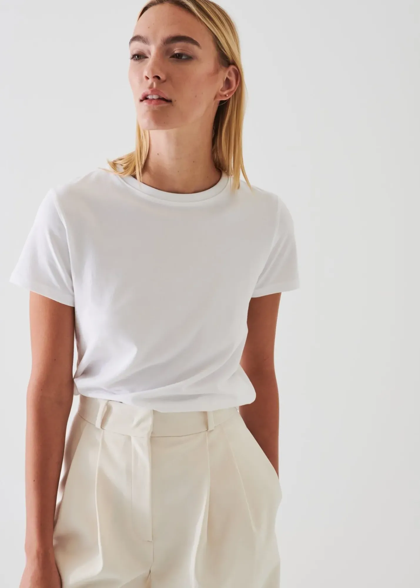 PATRICK ASSARAF Pima Cotton Stretch Slim T-Shirt|Women T-Shirts