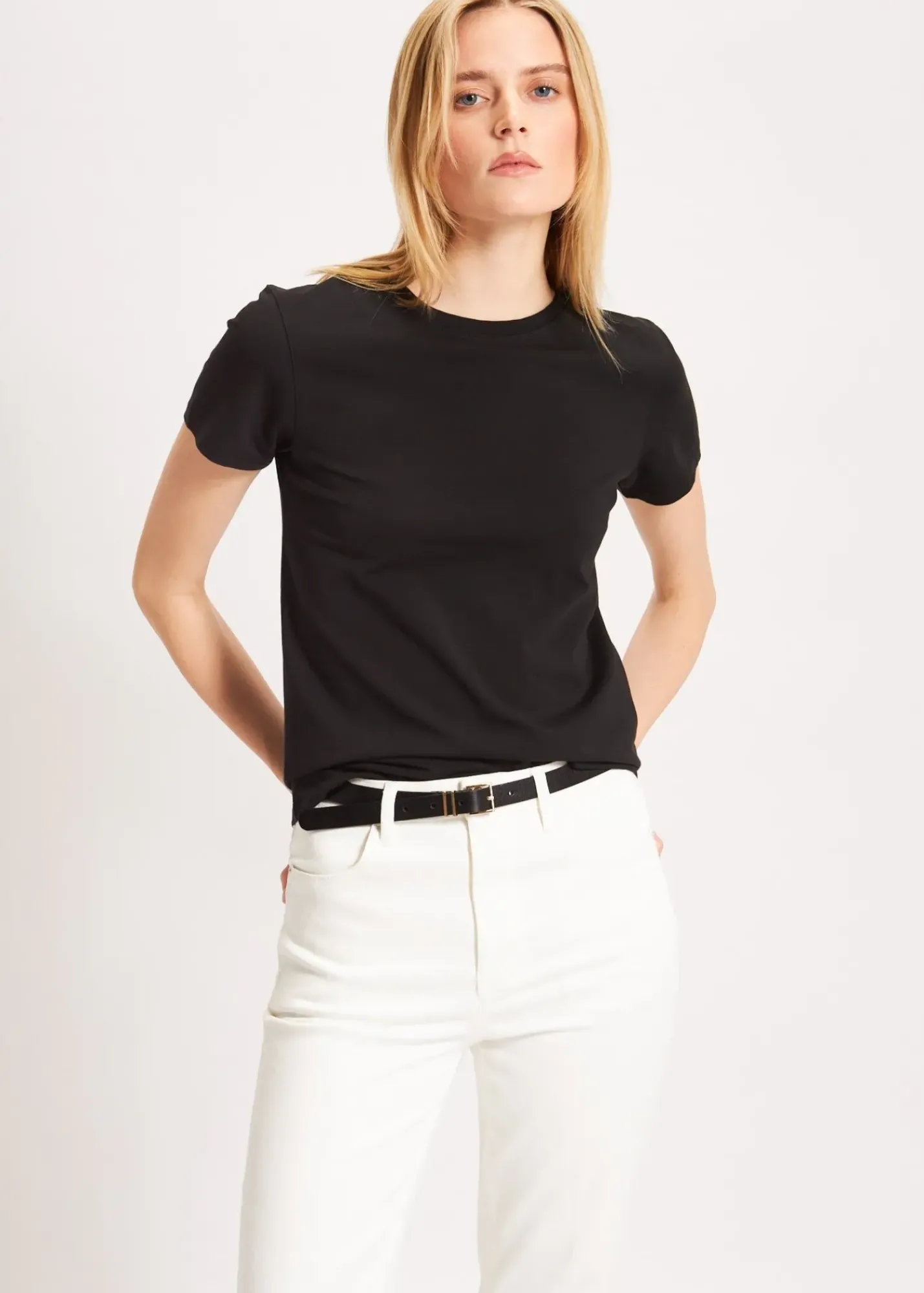 PATRICK ASSARAF Pima Cotton Stretch Slim T-Shirt|Women T-Shirts