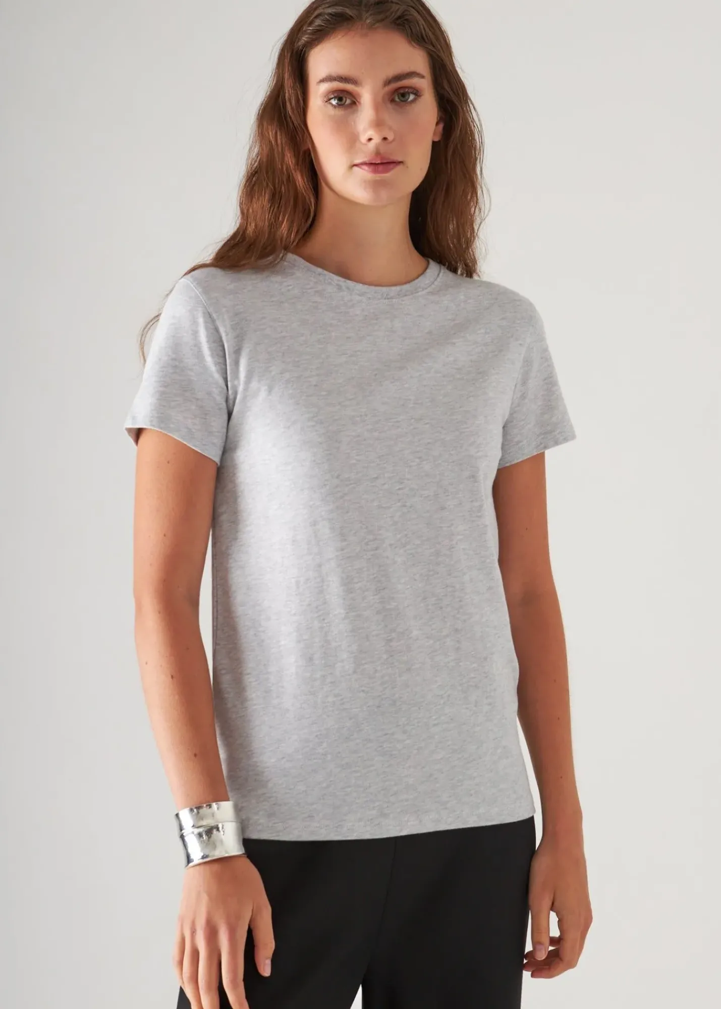 PATRICK ASSARAF Pima Cotton Stretch Slim T-Shirt|Women T-Shirts