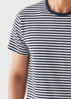 PATRICK ASSARAF Pima Cotton Stretch Striped T-Shirt|Men T-Shirts