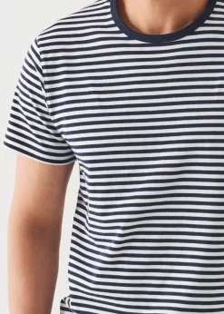 PATRICK ASSARAF Pima Cotton Stretch Striped T-Shirt|Men T-Shirts