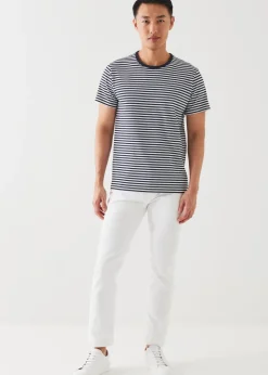 PATRICK ASSARAF Pima Cotton Stretch Striped T-Shirt|Men T-Shirts