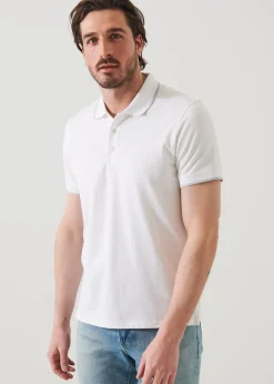 PATRICK ASSARAF Pima Cotton Stretch Tipped Polo|Men Polos