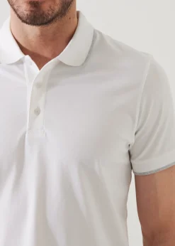 PATRICK ASSARAF Pima Cotton Stretch Tipped Polo|Men Polos