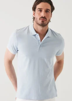 PATRICK ASSARAF Pima Cotton Stretch Tipped Polo|Men Polos