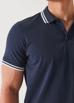 PATRICK ASSARAF Pima Cotton Stretch Tipped Polo|Men Polos