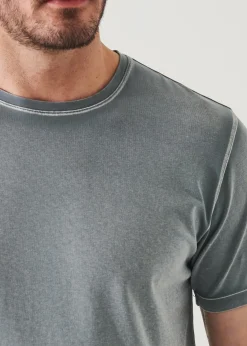 PATRICK ASSARAF Pima Cotton Stretch Vintage Wash T-Shirt|Men T-Shirts