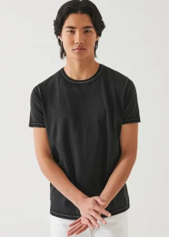 PATRICK ASSARAF Pima Cotton Stretch Vintage Wash T-Shirt|Men T-Shirts