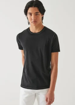 PATRICK ASSARAF Pima Cotton Stretch Vintage Wash T-Shirt|Men T-Shirts