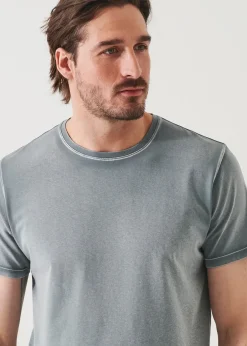 PATRICK ASSARAF Pima Cotton Stretch Vintage Wash T-Shirt|Men T-Shirts