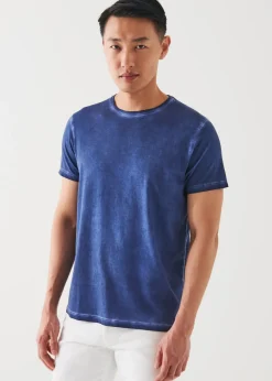 PATRICK ASSARAF Pima Cotton Stretch Vintage Wash T-Shirt|Men T-Shirts