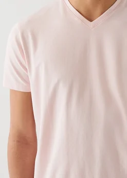 PATRICK ASSARAF Pima Cotton Stretch V-Neck T-Shirt|Men T-Shirts