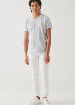 PATRICK ASSARAF Pima Cotton Stretch V-Neck T-Shirt|Men T-Shirts