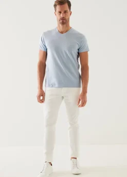 PATRICK ASSARAF Pima Cotton Stretch V-Neck T-Shirt|Men T-Shirts