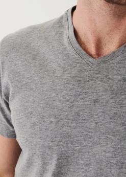 PATRICK ASSARAF Pima Cotton Stretch V-Neck T-Shirt|Men T-Shirts
