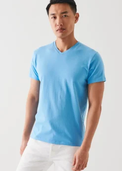 PATRICK ASSARAF Pima Cotton Stretch V-Neck T-Shirt|Men T-Shirts