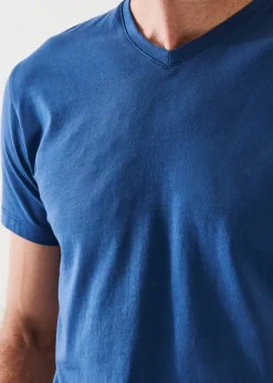 PATRICK ASSARAF Pima Cotton Stretch V-Neck T-Shirt|Men T-Shirts