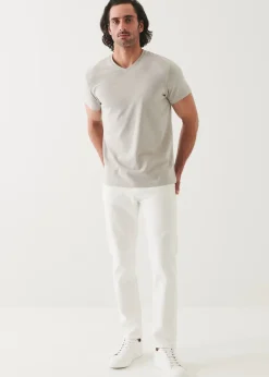PATRICK ASSARAF Pima Cotton Stretch V-Neck T-Shirt|Men T-Shirts
