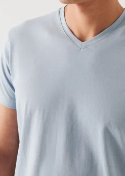 PATRICK ASSARAF Pima Cotton Stretch V-Neck T-Shirt|Men T-Shirts