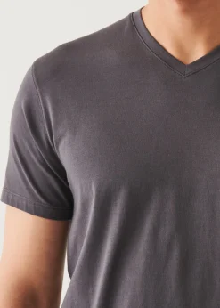 PATRICK ASSARAF Pima Cotton Stretch V-Neck T-Shirt|Men T-Shirts