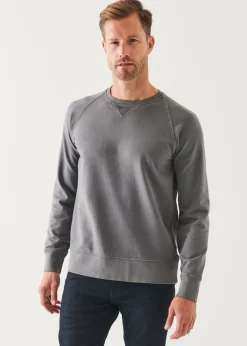 PATRICK ASSARAF Pima Stretch Fleece Crewneck|Men Sweatshirts & Hoodies