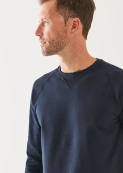 PATRICK ASSARAF Pima Stretch Fleece Crewneck|Men Sweatshirts & Hoodies