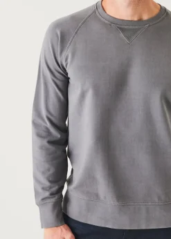 PATRICK ASSARAF Pima Stretch Fleece Crewneck|Men Sweatshirts & Hoodies